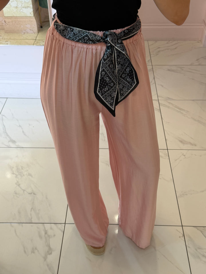 Tess Wide Leg Linen Feel Trousers