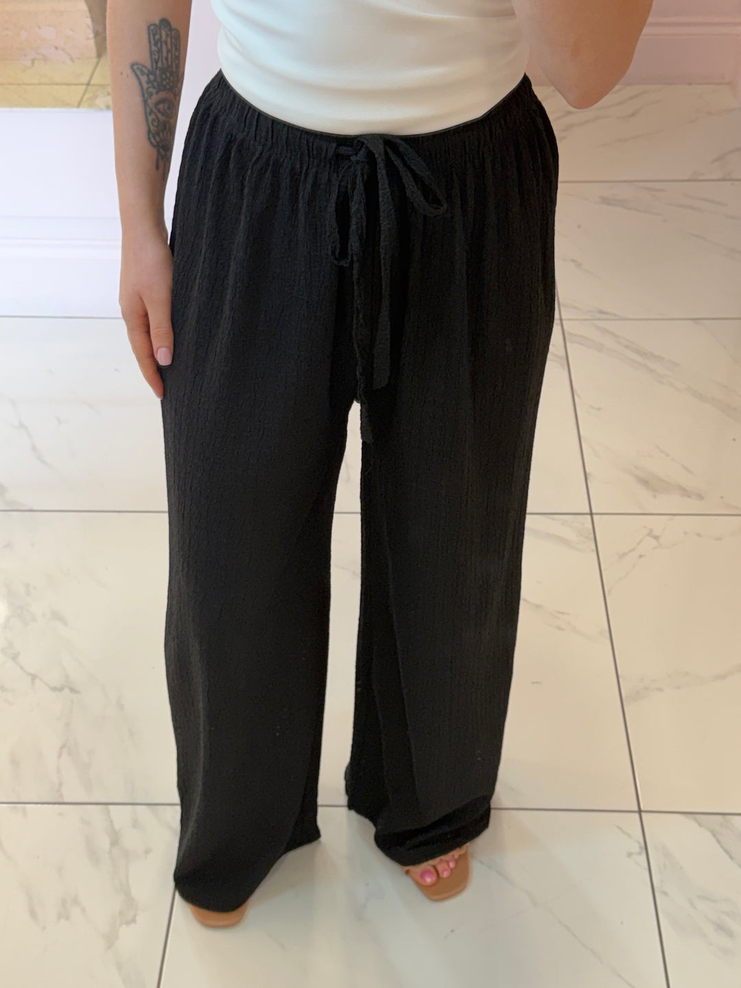 Bec Lightweight Textured Trousers