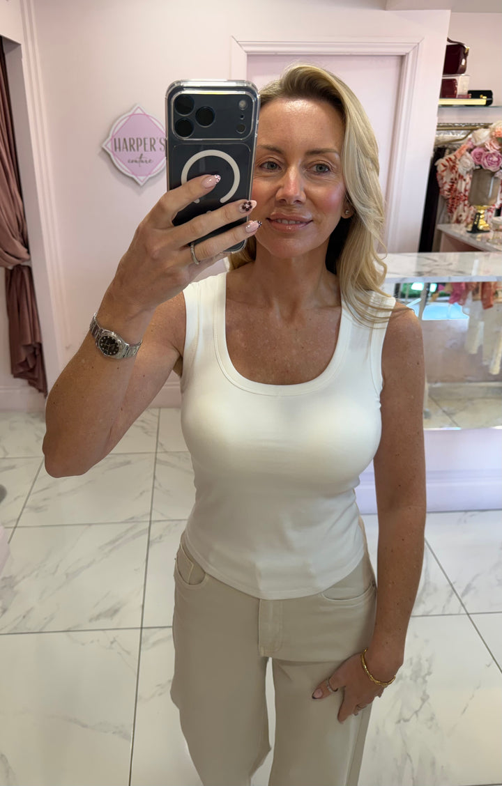 Nova Round Neck Super Soft Cup Vest Top