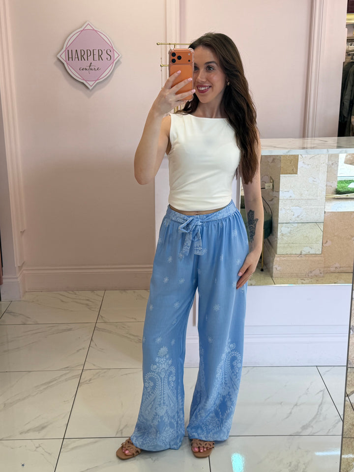 Polly Soft Demin Lightweight Trousers