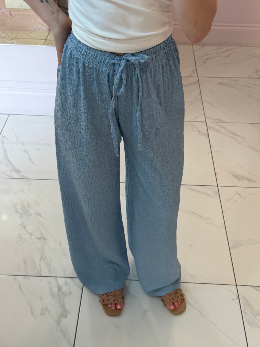 Bec Lightweight Textured Trousers