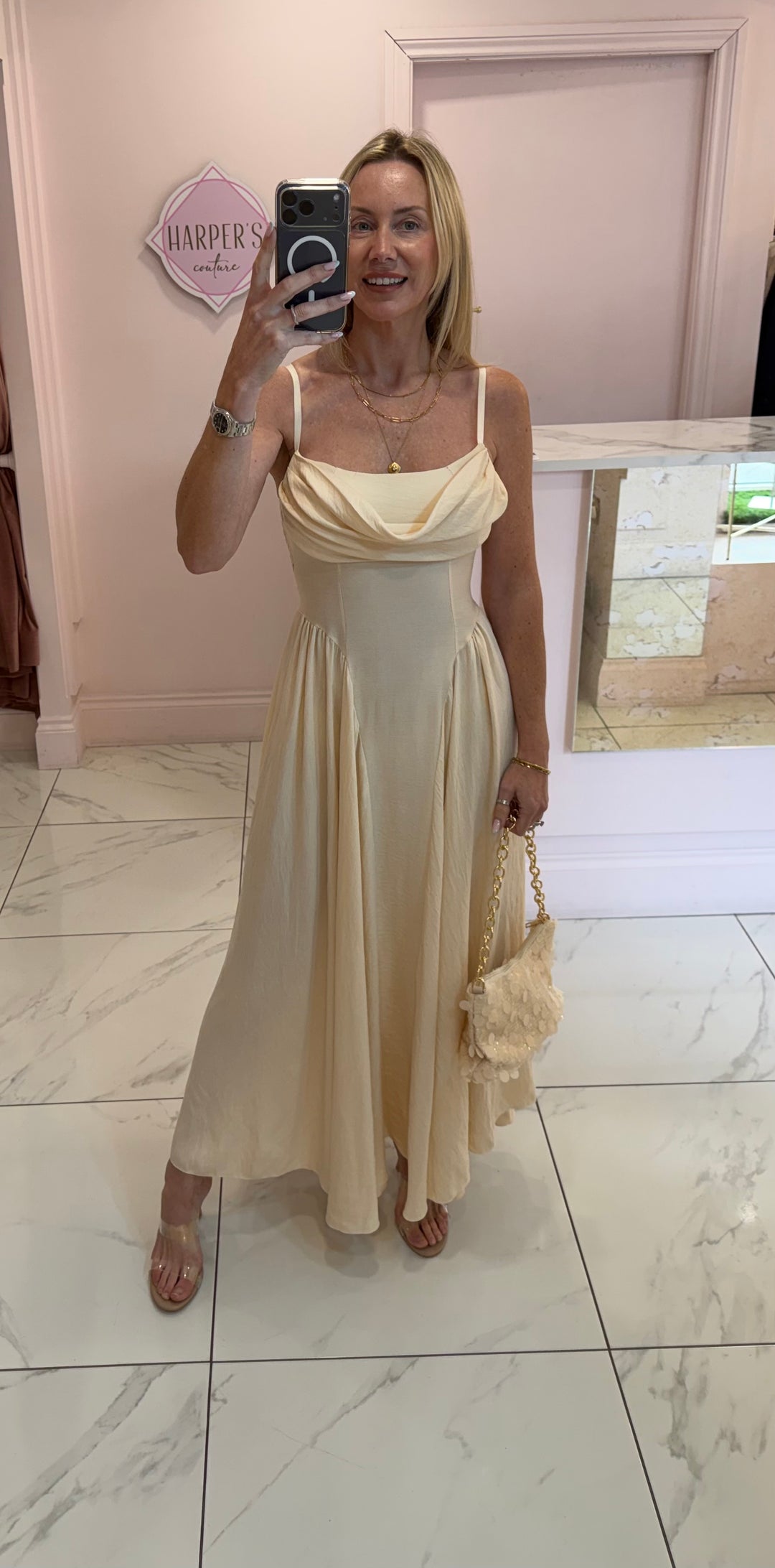 Bella Drape Front Dress