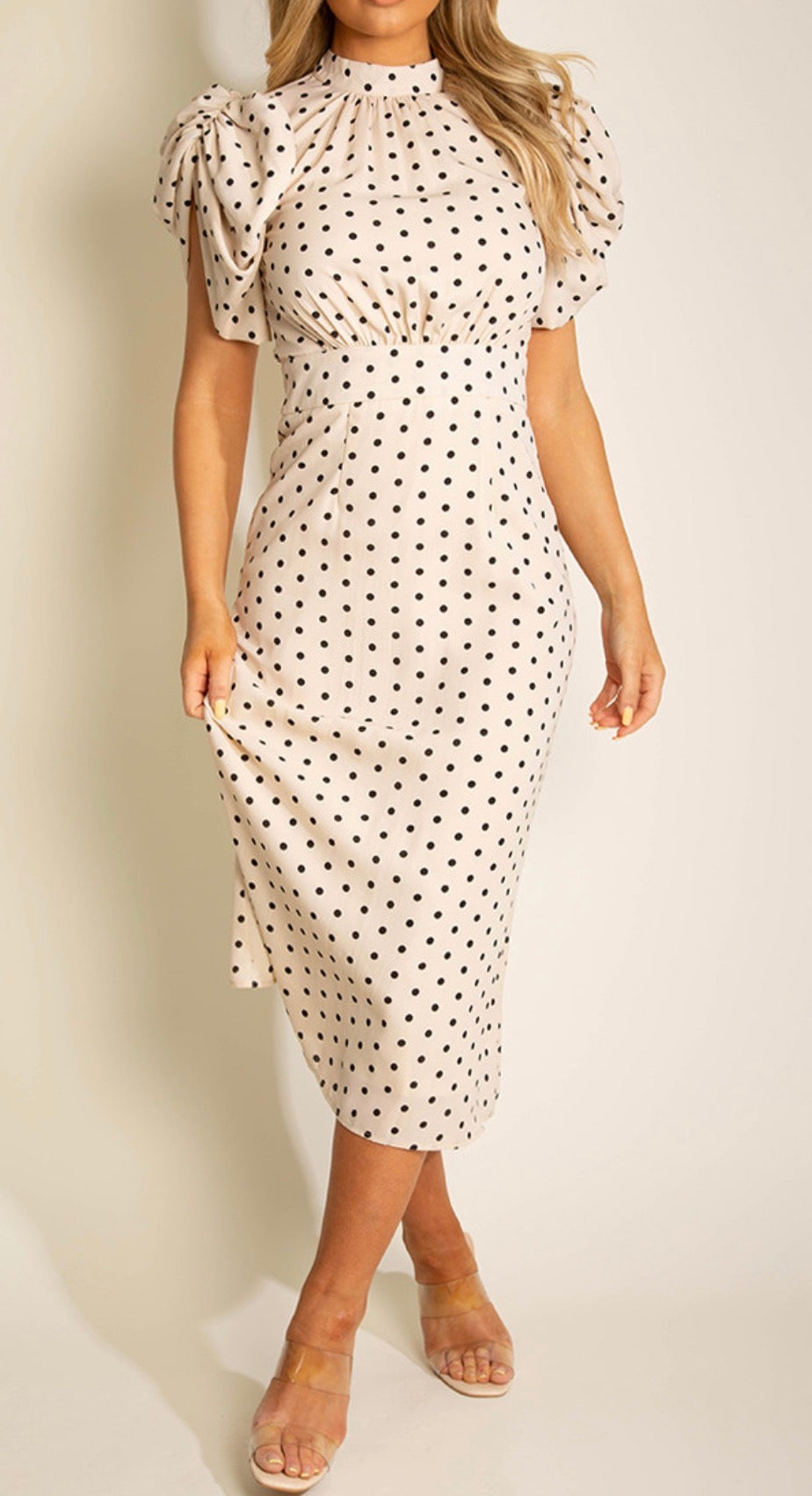 Daphne Polka Dot Midi Dress