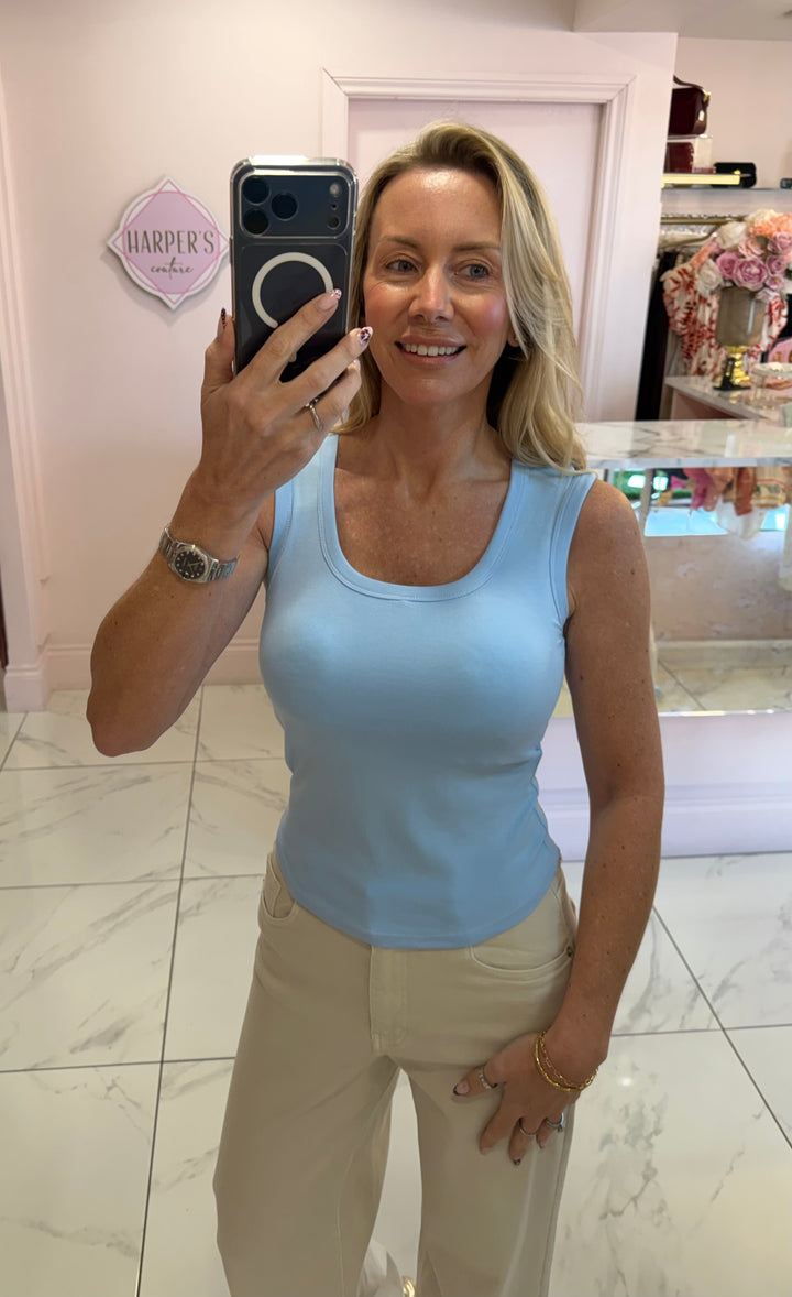 Nova Round Neck Super Soft Cup Vest Top
