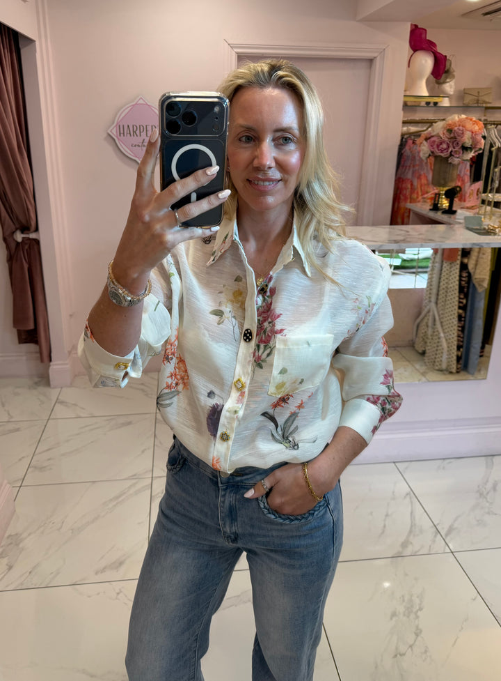 Flora Floral Detail Shirt/Blouse