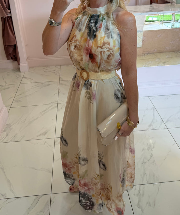 Elodie Halter Neck Summer Maxi Dress