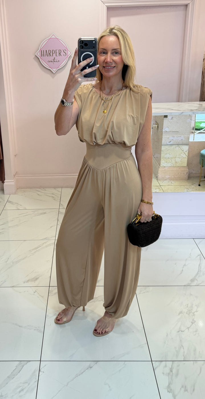Maeve Harem Slinky Fabric Jumpsuit