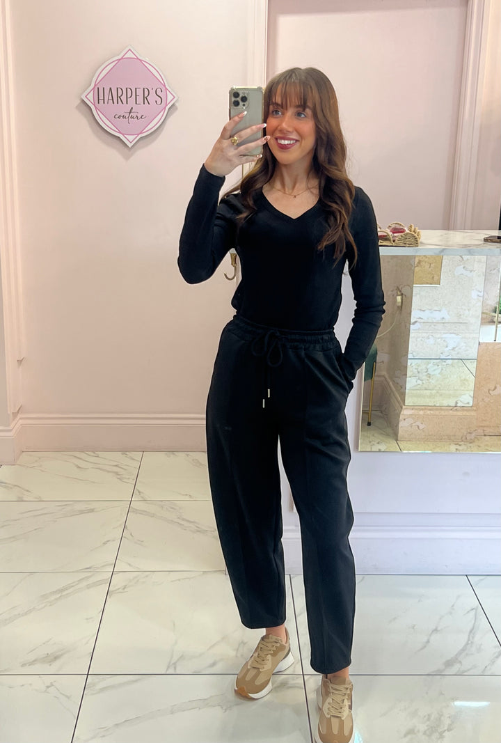 Evie Super Soft Seam Front Tapered Trousers