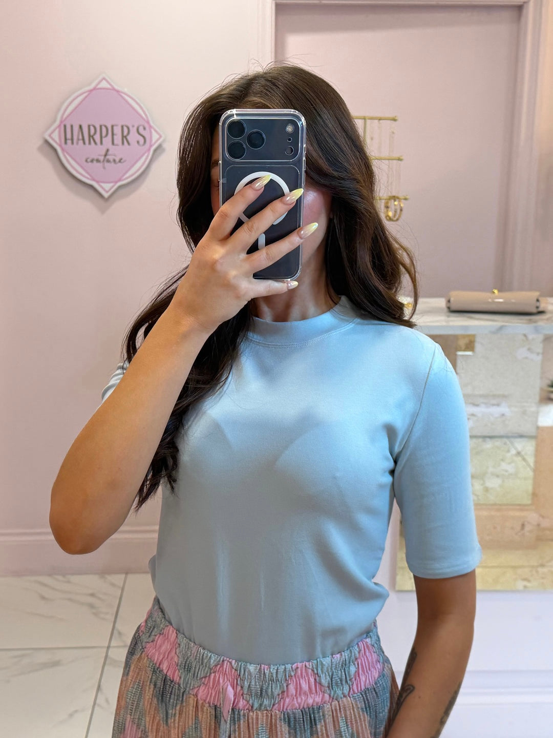Lillie Round Neck Super Soft Short Sleeve Top