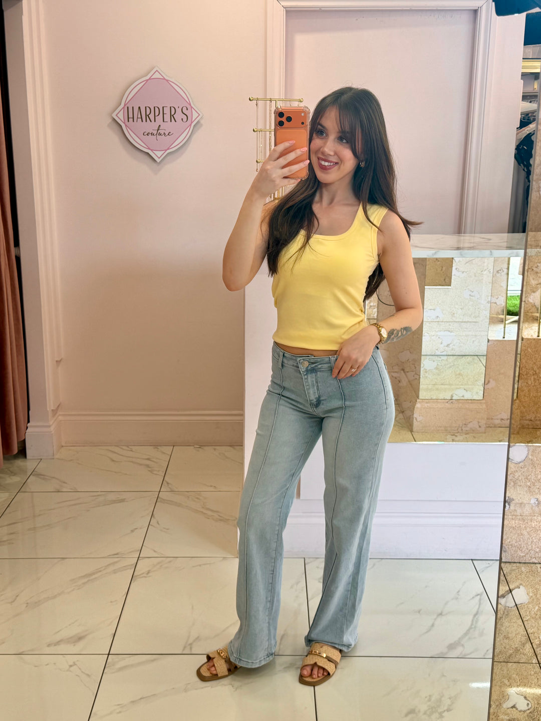 Triny Seam Front Jeans
