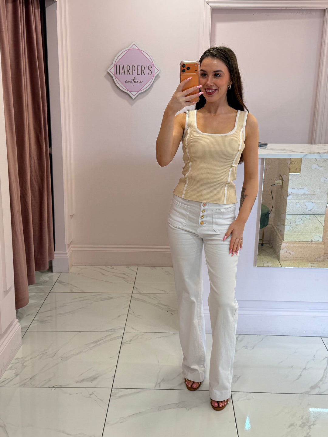 Edith Front Pocket kick Flare Jeans