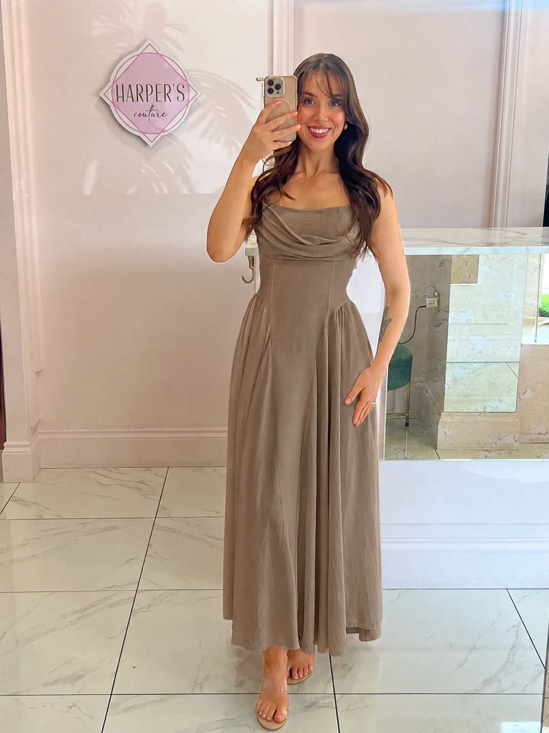Bella Drape Front Dress