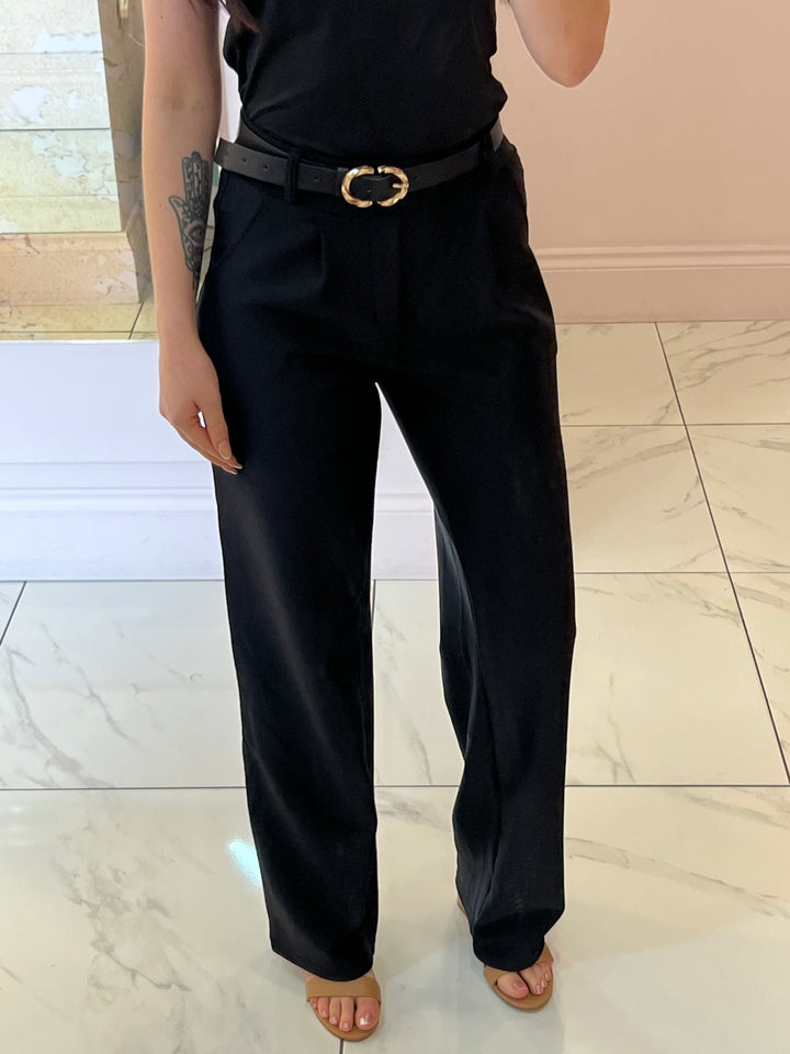 Honey Scuba Wide Leg Trousers