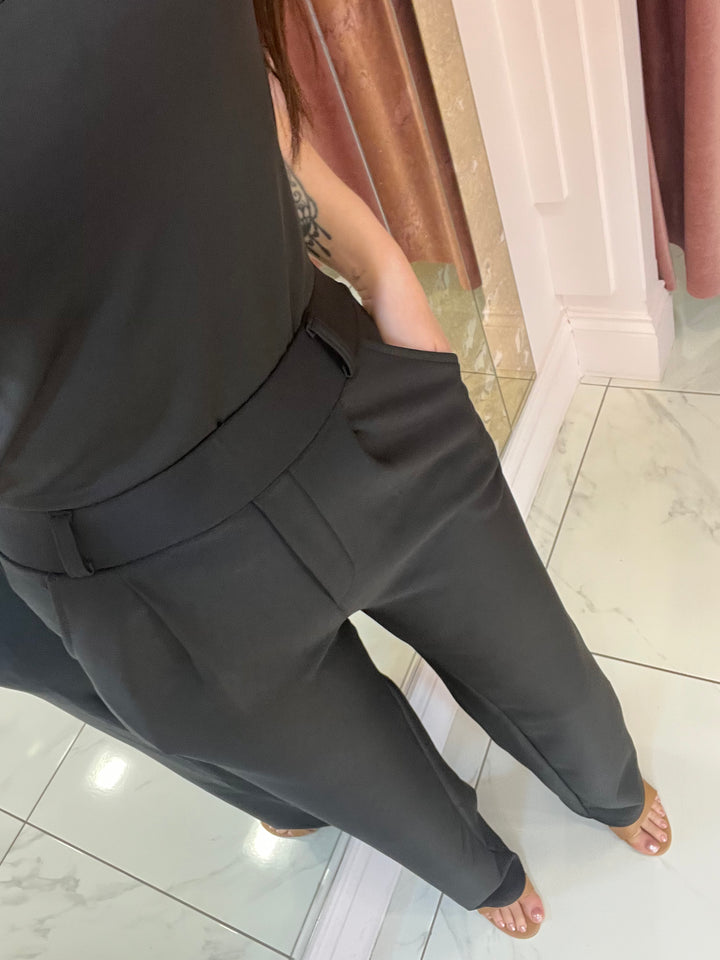 Honey Scuba Wide Leg Trousers