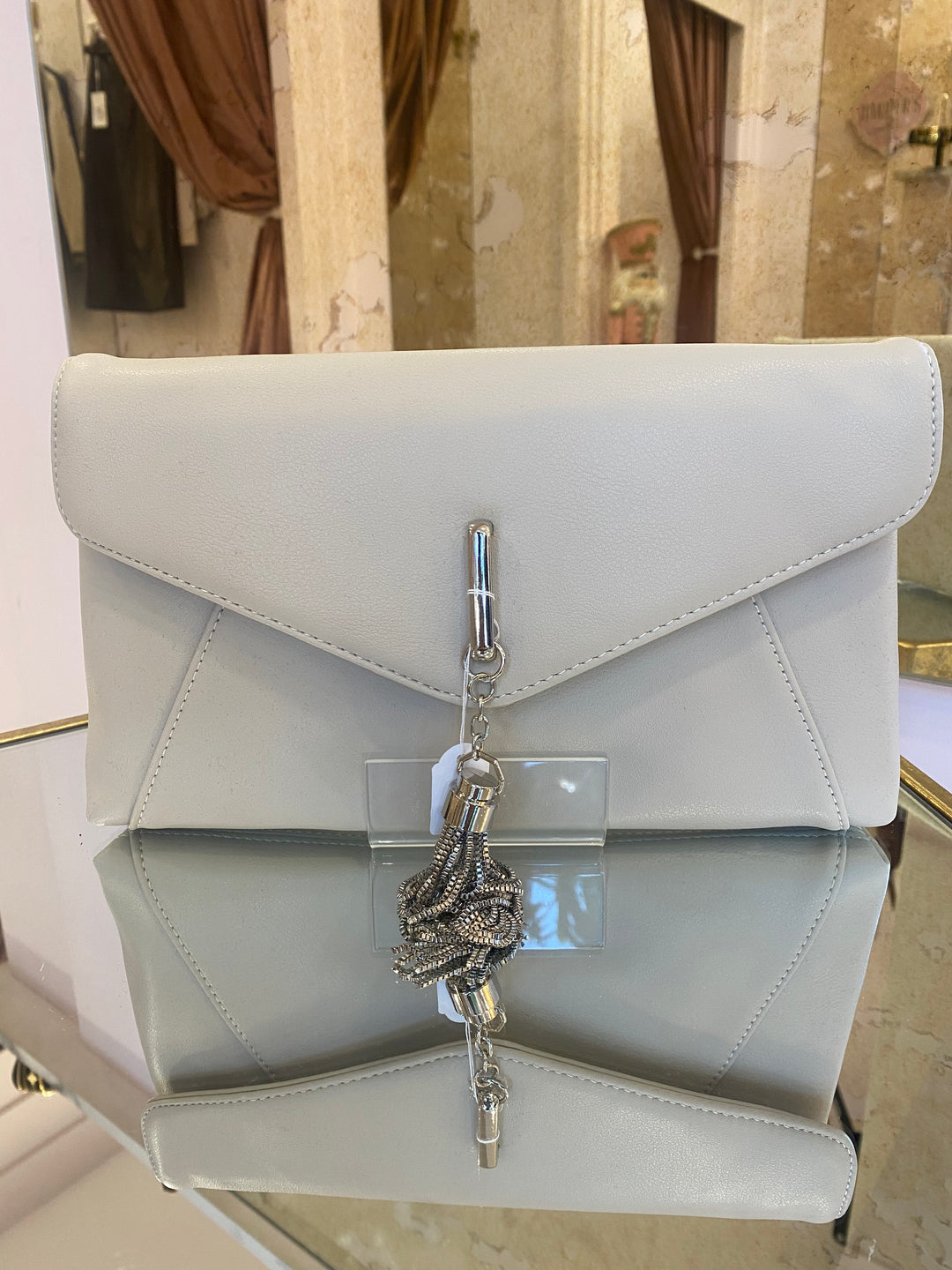 Ellie Nude Envelope Clutch Bag