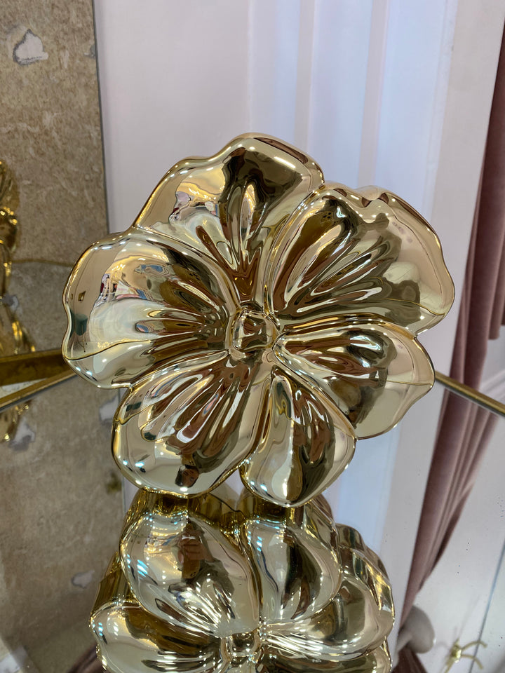 Lilli Gold Flower Clutch/Shoulder Bag