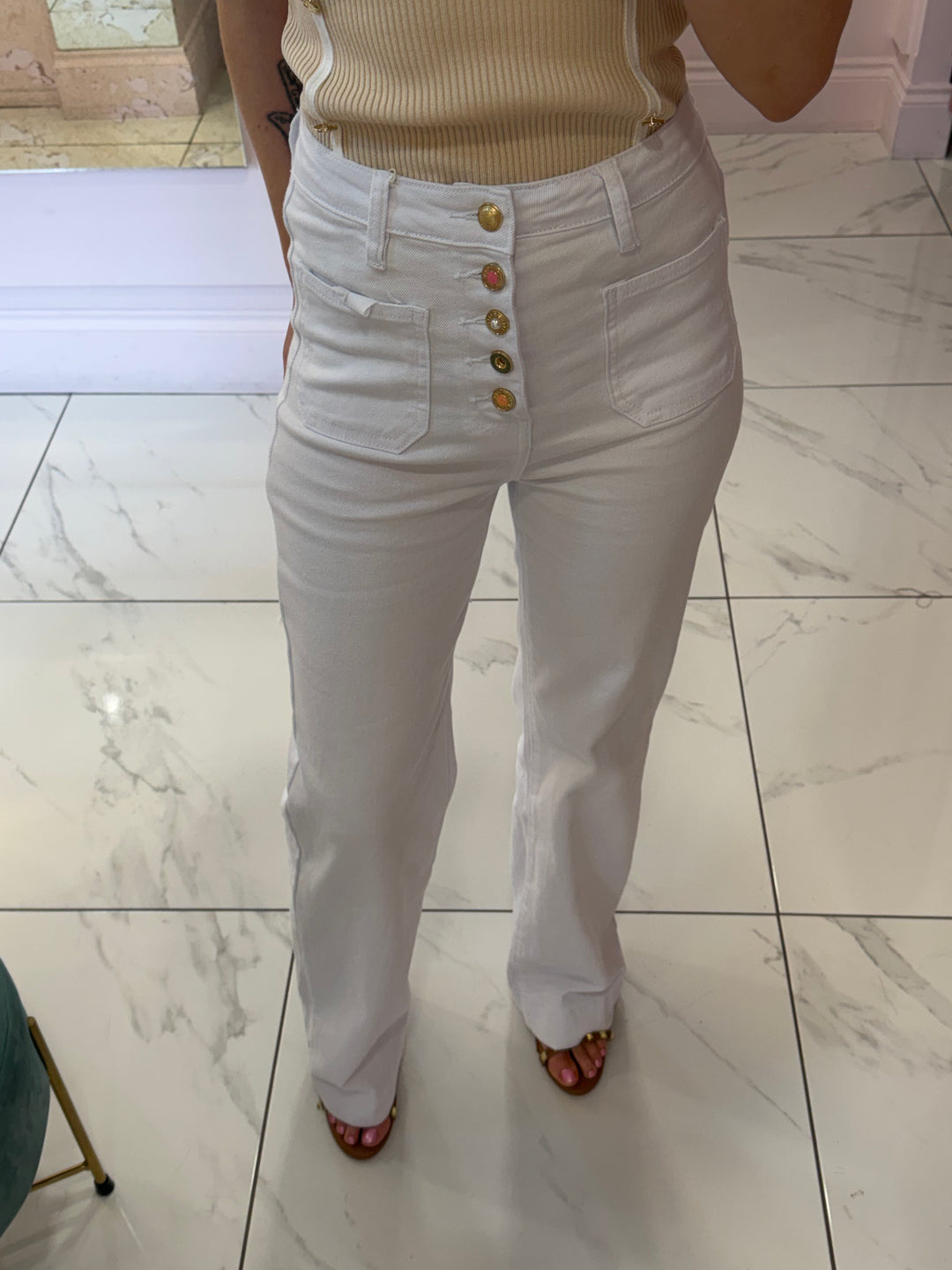Edith Front Pocket kick Flare Jeans