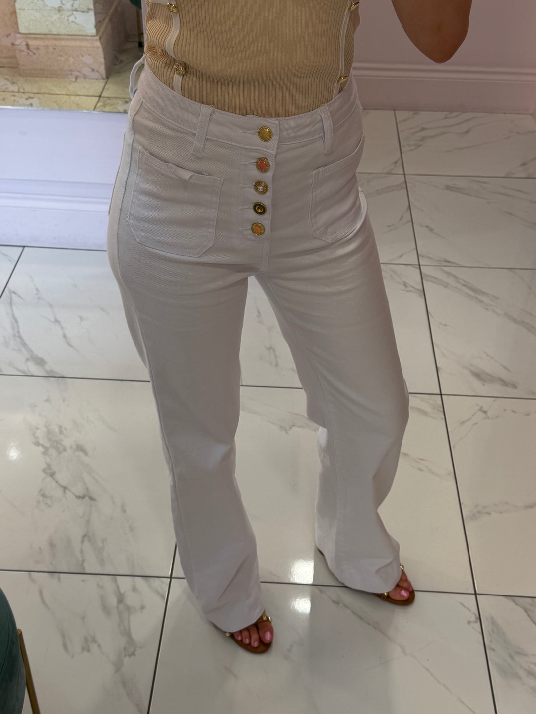 Edith Front Pocket kick Flare Jeans