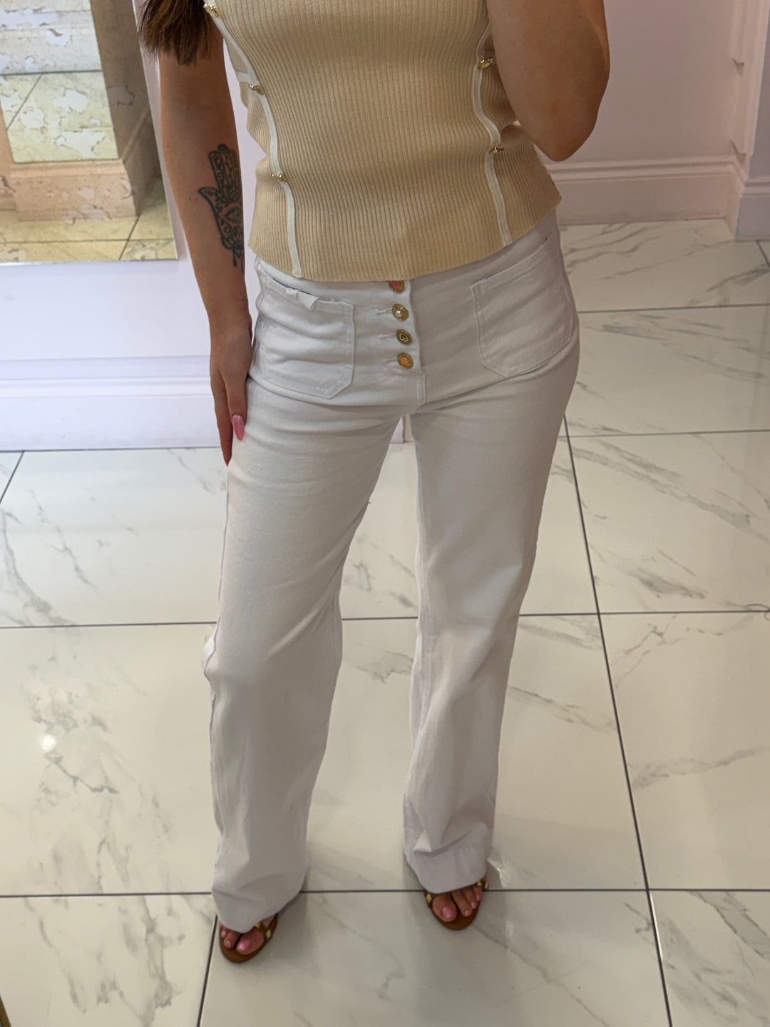 Edith Front Pocket kick Flare Jeans