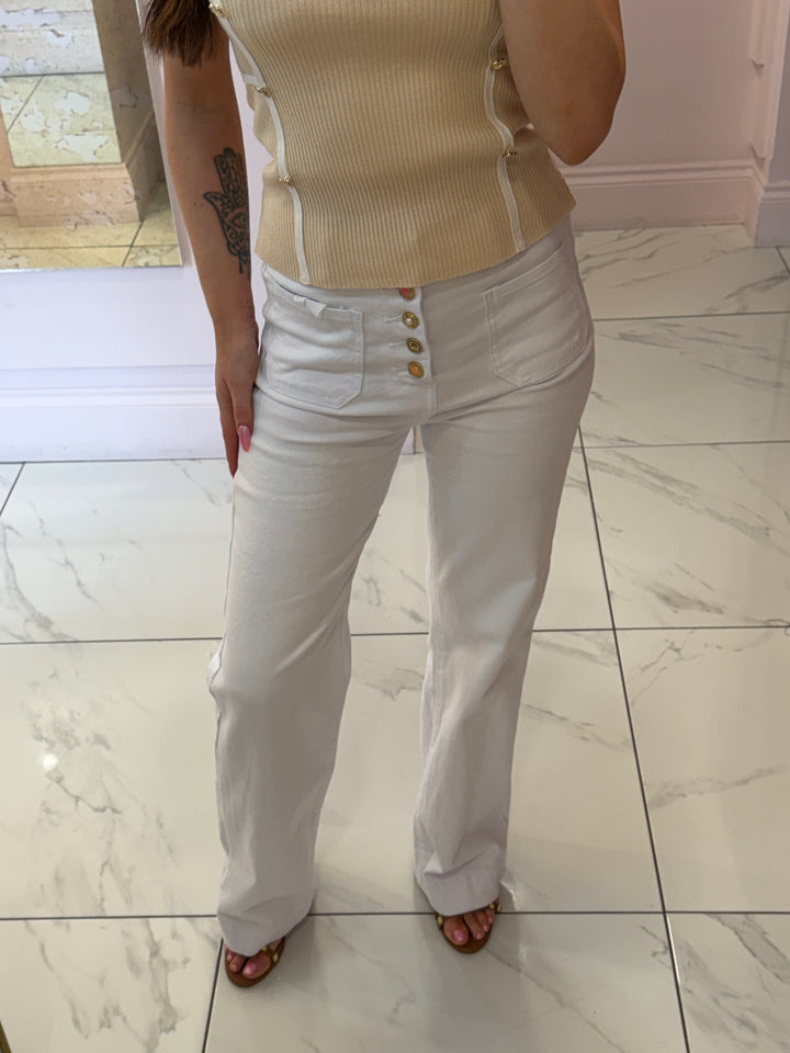 Edith Front Pocket kick Flare Jeans