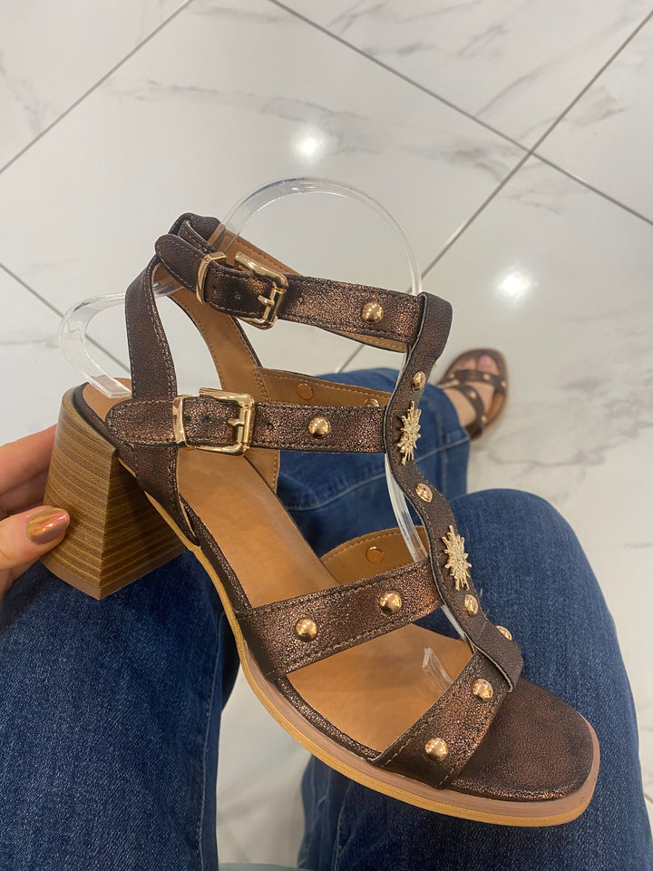 Bailey Gladiator Block Heeled Sandal