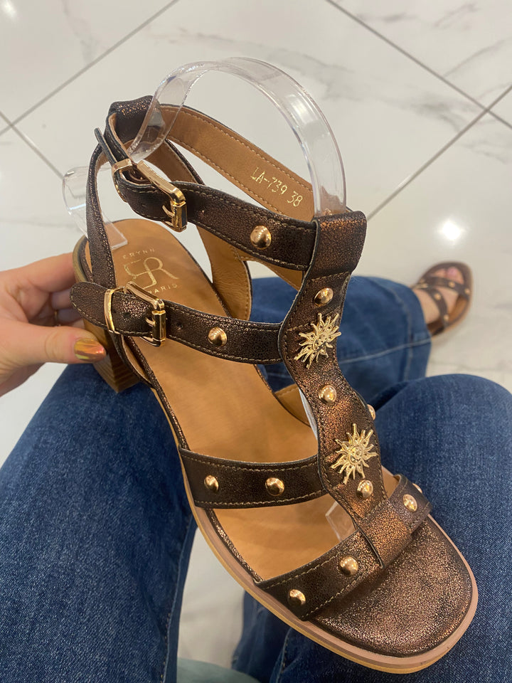 Bailey Gladiator Block Heeled Sandal