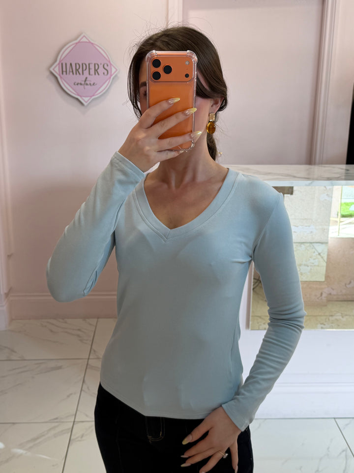 Lottie V Neck Long Sleeve Top