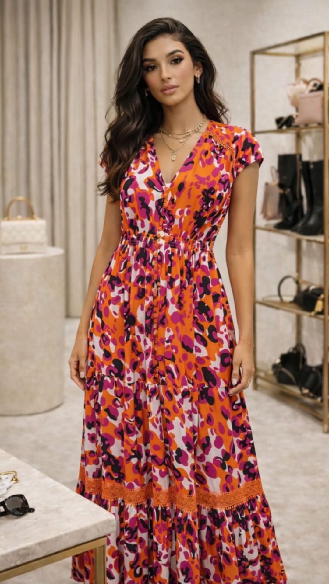 Stella Colourful Leopard Print Dress