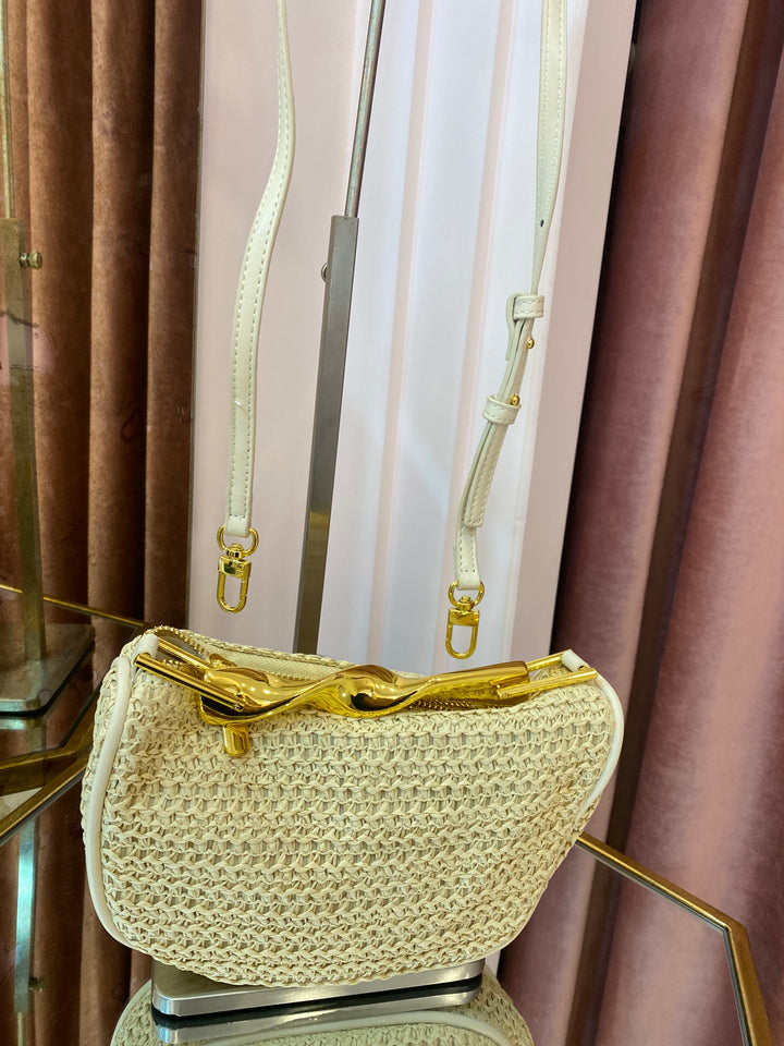 Eve Rattan Top Handle Bag
