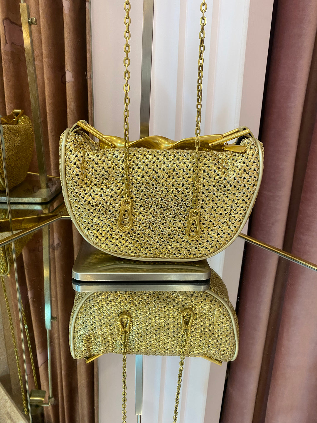 Eve Rattan Top Handle Bag