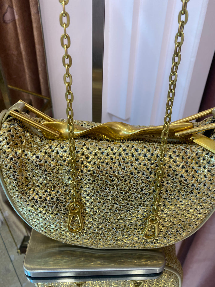 Eve Rattan Top Handle Bag