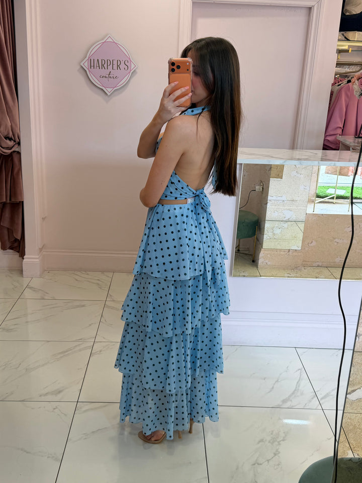 Laura Polka Dot Tiered Skirt &amp; Top CoOrd