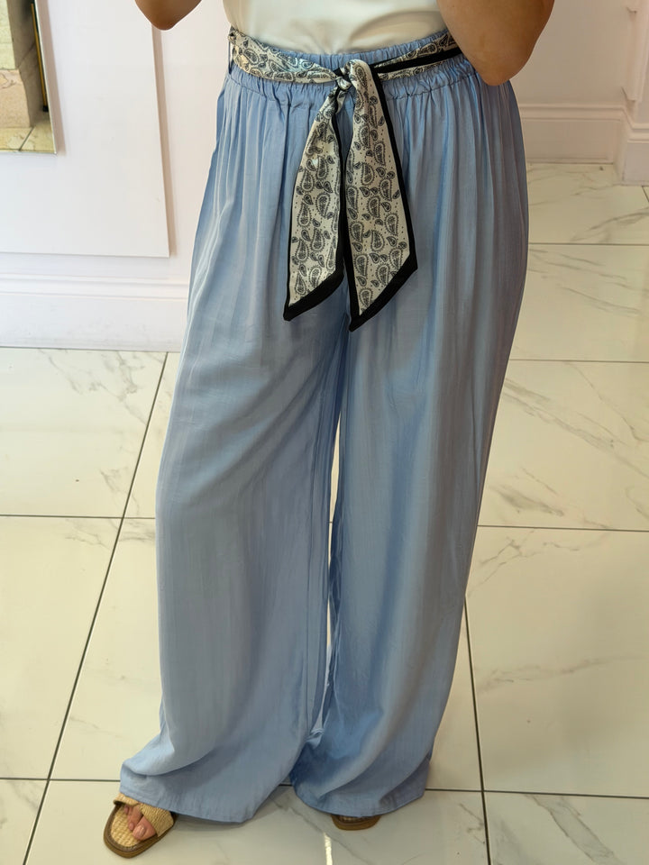 Tess Wide Leg Linen Feel Trousers