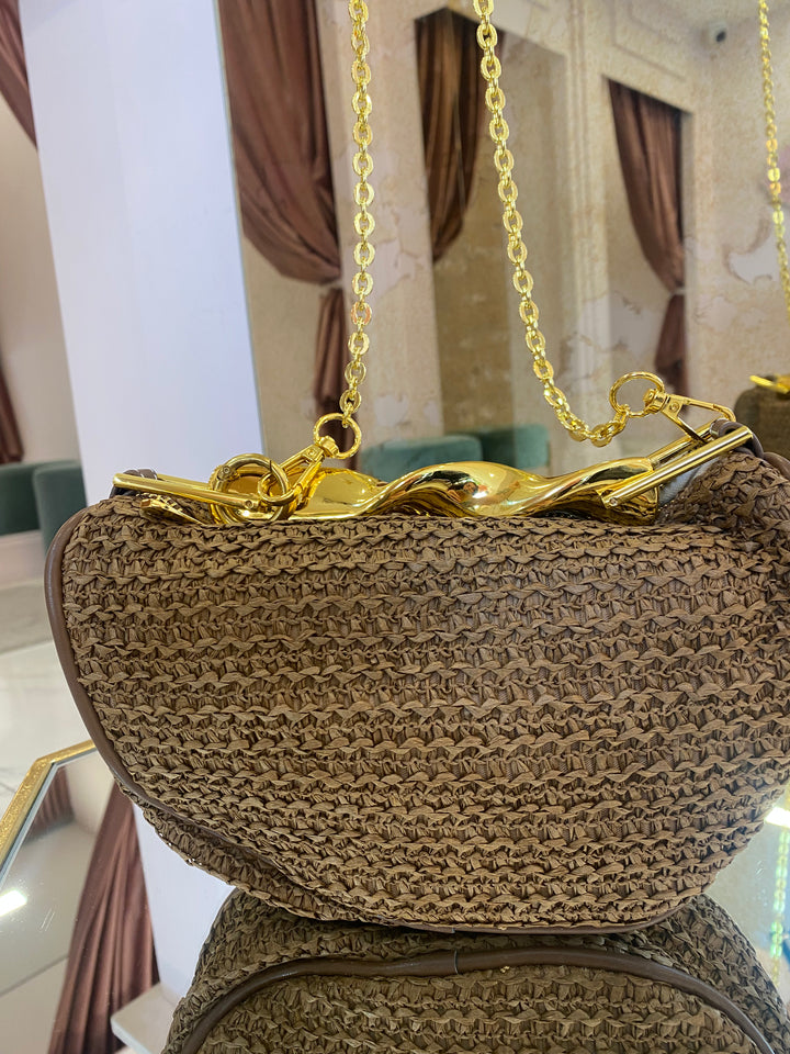 Eve Rattan Top Handle Bag