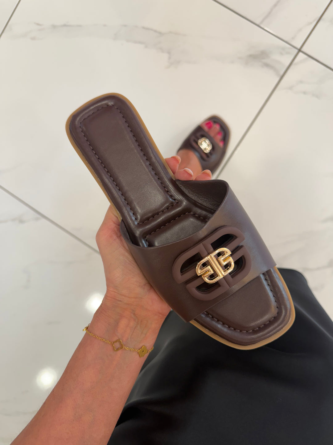 Brooke Brown &amp; Gold Sandal