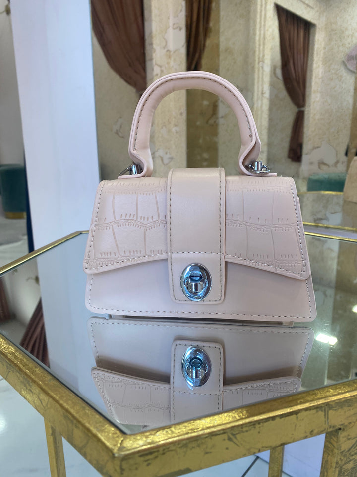 Sara Mini Pastel Top Handle Bag With Detachable Chain