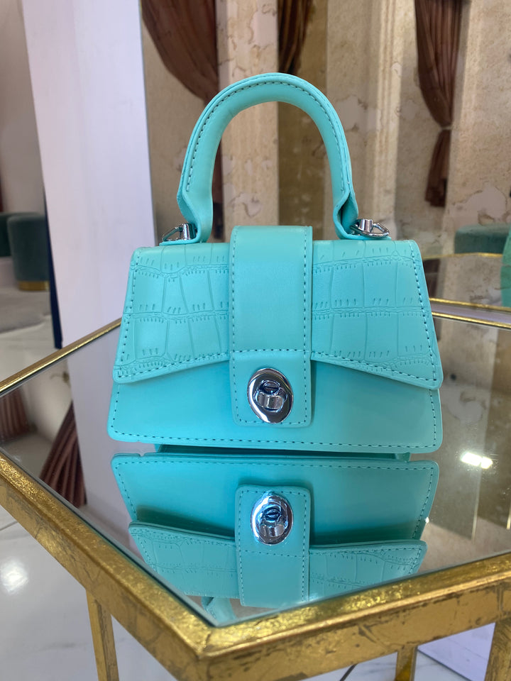 Sara Mini Pastel Top Handle Bag With Detachable Chain
