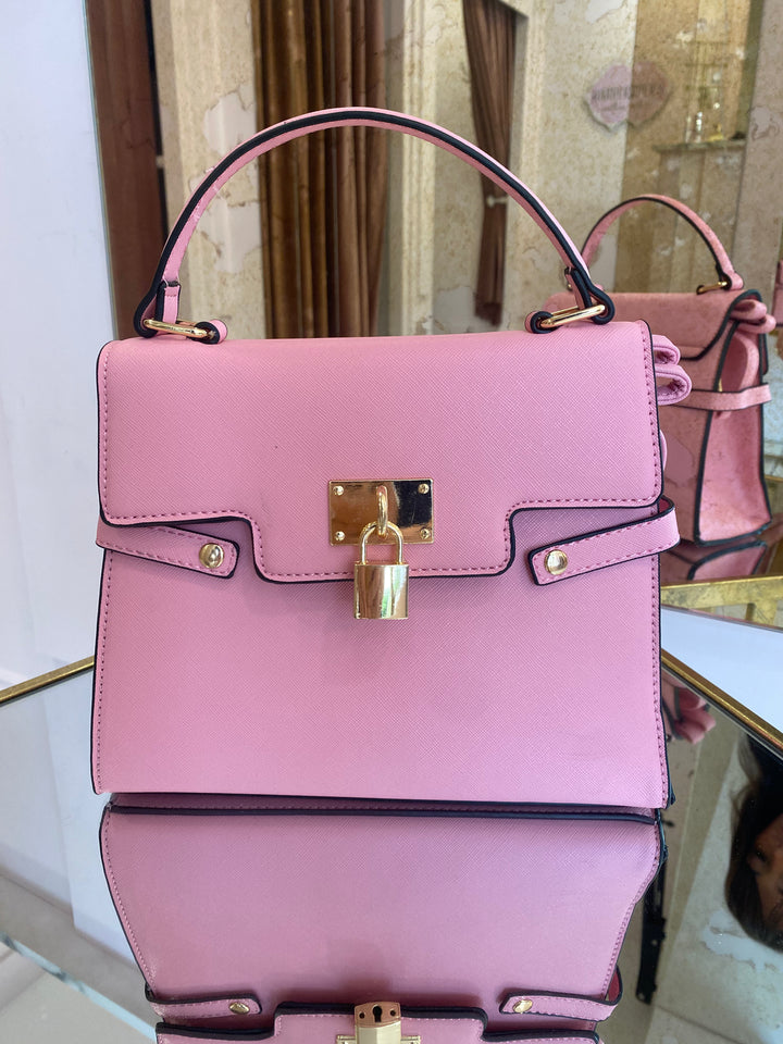 Amara Pink Top Handle Bag