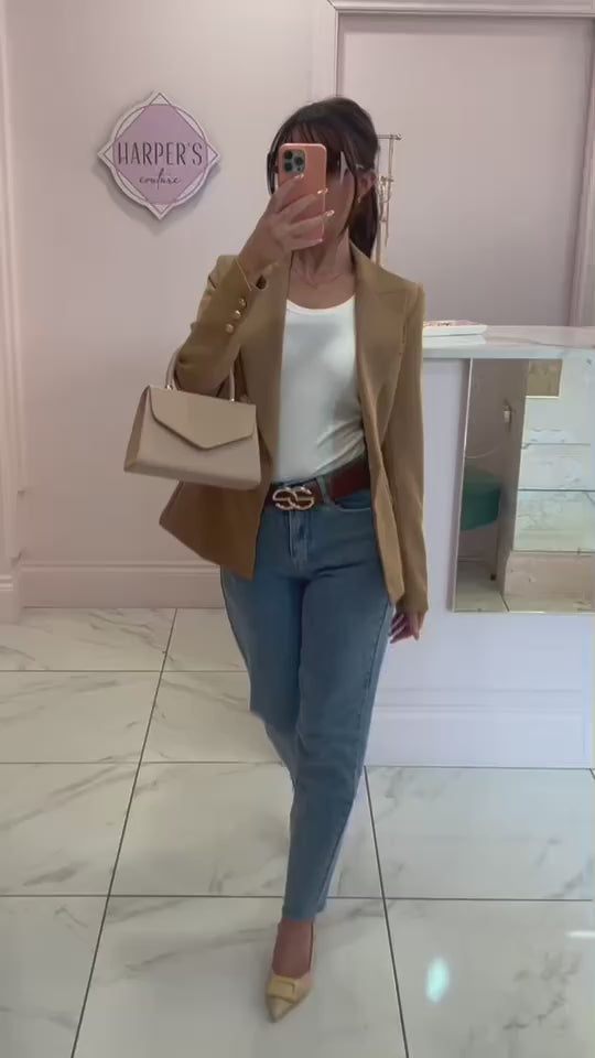 Poppy Mom Fit Stretch Jeans