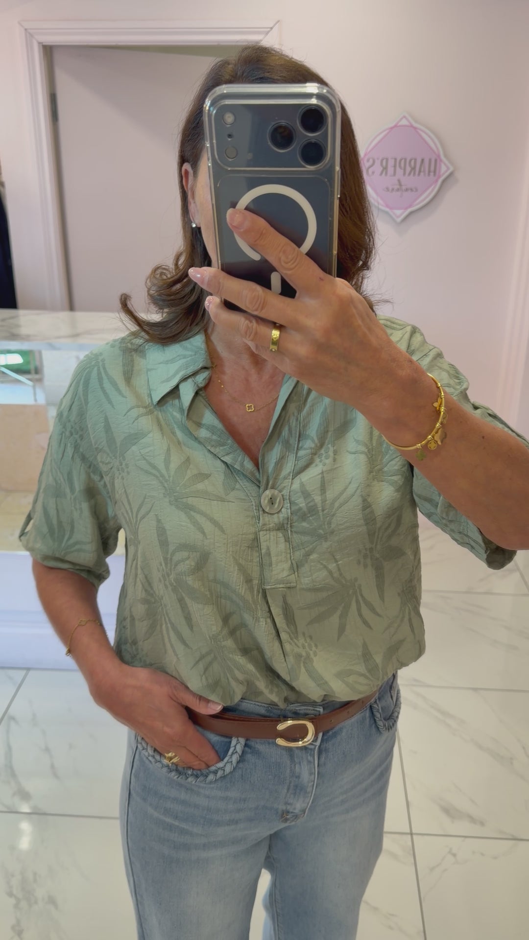 Fern Khaki Top Shirt